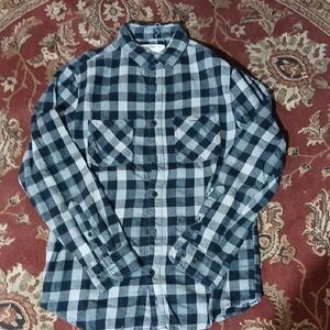Y2k Ultimate Flannel Black and Gray Checkered Shirt